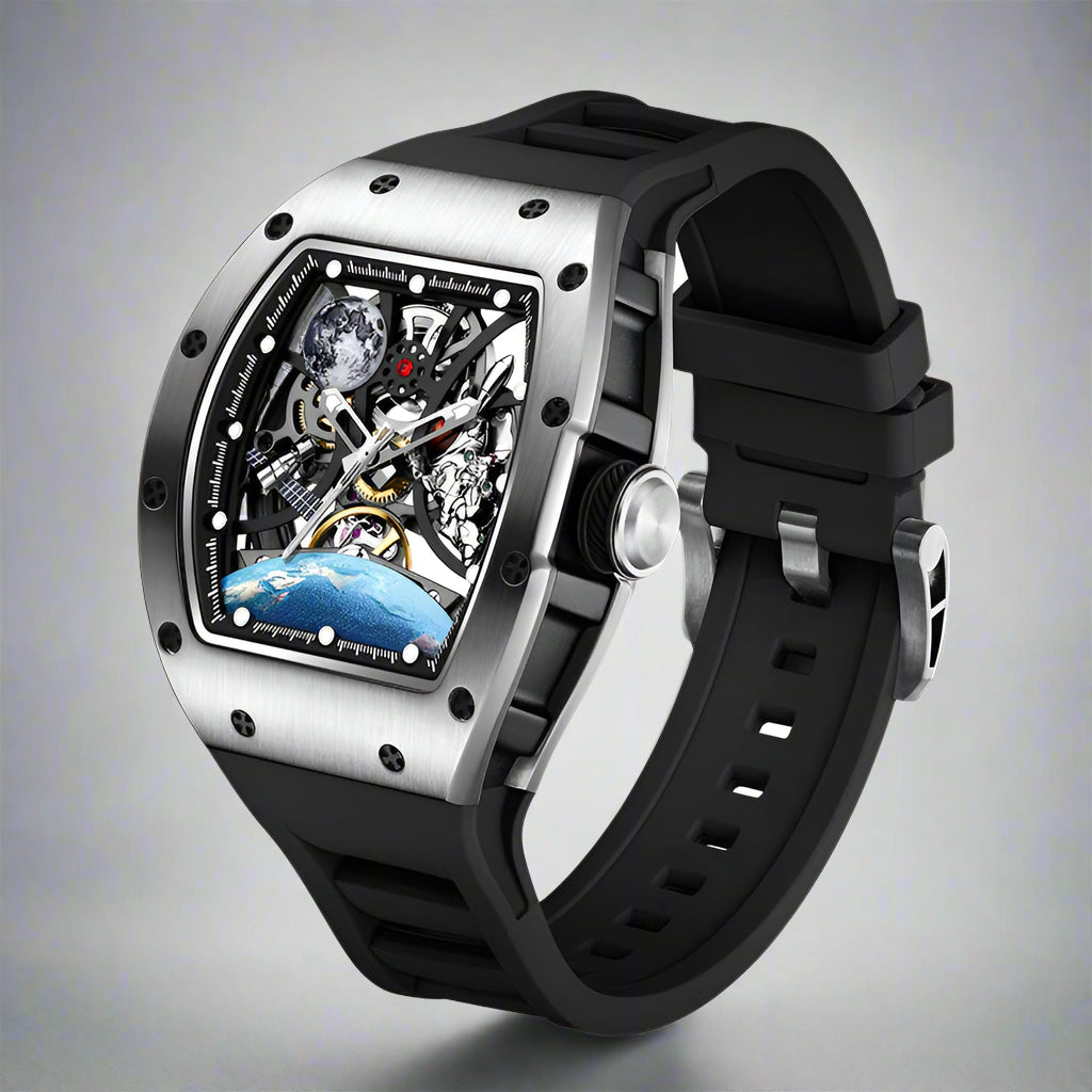 New Luxury Design - Astronaut Series  Mechanical Watch ZW01-White Carbonic