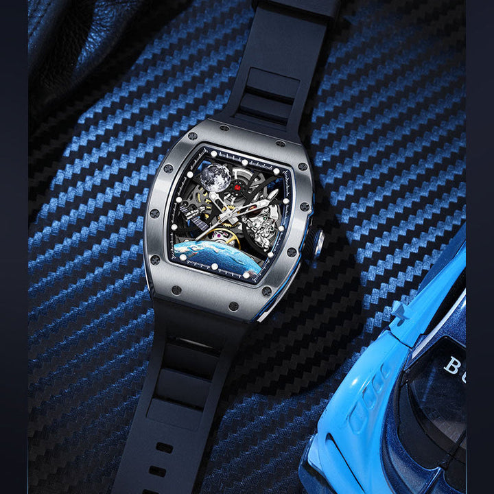 New Luxury Design - Astronaut Series  Mechanical Watch ZW01-White Carbonic