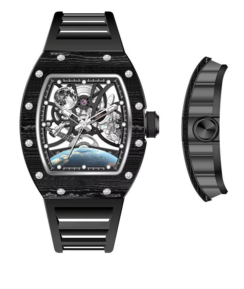 New Luxury Design - Astronaut Series  Mechanical Watch ZW01-White Carbonic