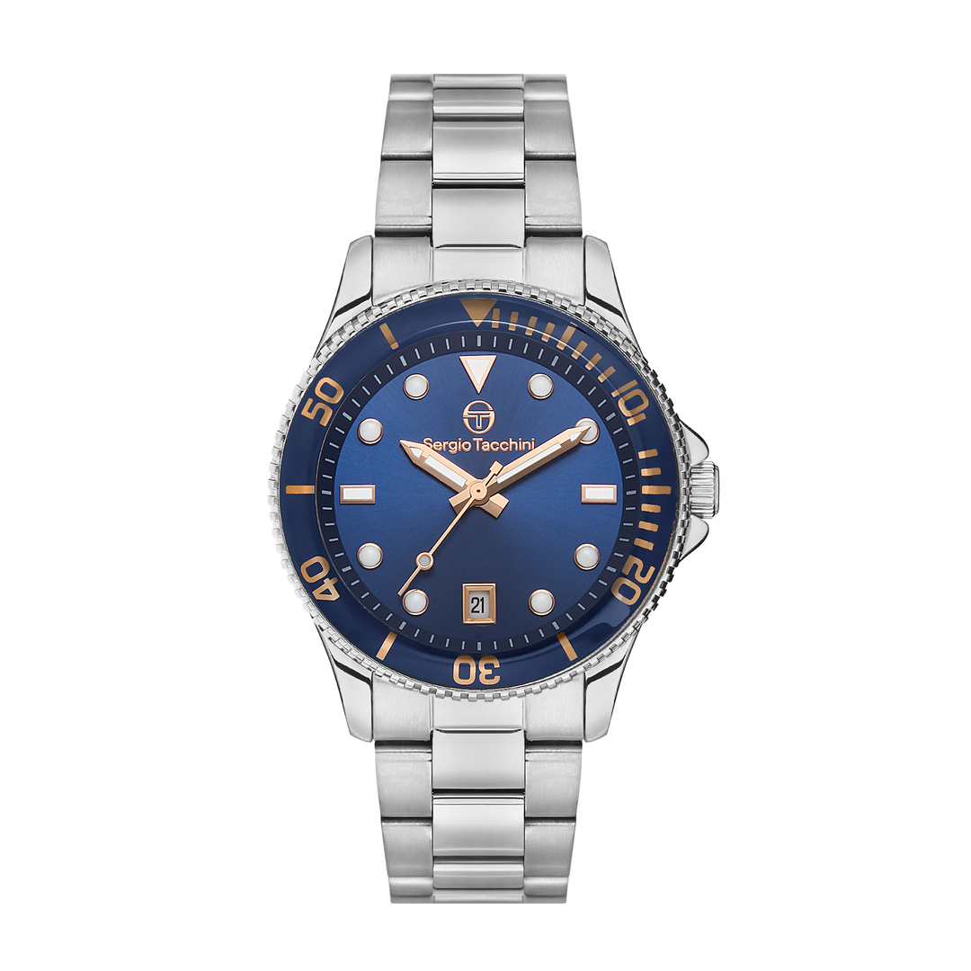 Sergio Tacchini Archivio Mens Stainless Steel Strap Watch ST.1.10399 Time Club